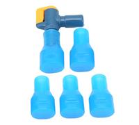 Greensen Hydration Bladder Mouthpieces Flexible Silicone Bite Valves with Shutoff Valve, 5 Pack Replacement Bite Mouthpieces for Hydration Pack Water Backpack, All Ages