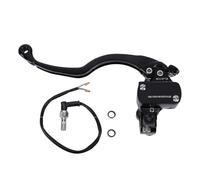 Greensen Hydraulic Brake Master Cylinder Lever, Brake Pump Handle Assembly for Motorcycles Mopeds with High Strength Metal Ergonomic Grip Black