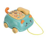 Greensen Kids Educational Multilingual Telephone Toy with Premium Sound Quality for Language Learning, Music, and Storytelling Suitable for Children Light Lake Green