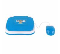 Greensen Kids Learning Laptop Rereading Function 2 Languages English Spanish ABS Material for Children (Blue)