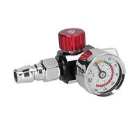 Greensen Lacquer Spray Regulator - Pneumatic Spray Inlet with Pressure Regulator for Effective Monitoring - Ideal for Reaching The Best Effect Silver and Red