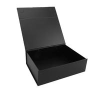 Greensen Large Valentine Gift Box with Magnet Lid, Flip Open Paper Box for Presents Packaging Mother Day Birthday Anniversary Christmas Wedding Thanksgiving (Black)