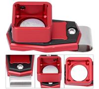Greensen Light Pocket Size Billiard Chalk Box/cover with a Solid Bracket/holder for Pool Cue, Musthaven for Billiards, Gold Aluminum Material (Red)