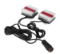 Greensen Magnetic LED Trailer Lights, 12V Magnetic Trailer Lights with LED Beads Towing Lightboard Light Rear Tail Board Lamp with 7.5m Cable, Waterproof Trailer Lights Led for Lorry Van Caravan