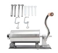 Greensen Manual Sausage Filler Stainless Steel 3L Sausage Filling Machine Horizontal Sausage Machine with 8 Sausage Press Filling Tubes Professional Sausage Making Machine