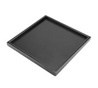 Greensen Modern Black Rectangular Wooden Tray, 30 x 30 cm, Spill-resistant Edges, Perfect for Food & Beverage, Wipe with Damp Cloth