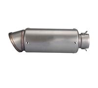 Greensen Motorcycle Exhaust Tailpipe, Slip-On Muffler 51mm Universal Stainless Steel Oblique Design with Short Connector Clamp for Kawasaki (Ti)