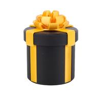 Greensen Nested Screw Gift Box, 3D Printed Annoying Present with 10 Nested Screws and Gold Bow, Reusable Money Puzzle Box for Cash Gift, Pranks Gifts for Birthday Christmas Office Party (Black)