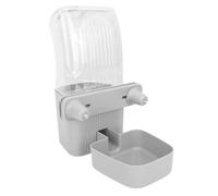 Greensen Pet Cage Water Dispenser, 1200ml Large Capacity Automatic Hanging Water Bowl with Durable Plastic Design, for Cat Dog Crate (Grey)