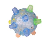Greensen Pet LED Jumping Ball Bouncing Ball Dancing for Dogs Cats with Music Lights Bite-Resistant Plastic Interactive Play Toy to Catch Return (a)