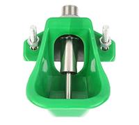 Greensen Pig Sheep Goat Drinking Bowl, Stainless Steel Plastic Livestock Waterer Reduce Water Waste and Save Drugs with Smooth Edge