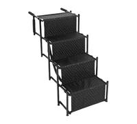 Greensen Portable Pet Step, Foldable Dog Stairs Lightweight Pet Steps for Large Dogs with Non Slip Claw Print Coating 4 Extra Wide Steps for SUV Trucks Beds Sofas