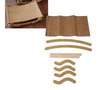 Greensen Raised Pet Hammock Bed, Elevated Cat Bed with Removable Washable Cooling Mat for Cats Small Dogs Pine Wood Rattan 21.26x14.17x6.10in