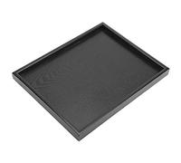 Greensen Rectangular Black Wooden Tray, 30 x 24 cm, Modern, Raised Edges, Perfect for Food & Beverages