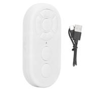 Greensen Remote Control Selfie Pushbutton, Type C Rechargeable BT 10m Selfie Pushbutton Clicker for Phone Camera Fast Forward (White)