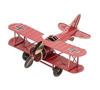 Greensen Retro Aircraft Model Exquisites Metall Doctor Decker Decoration for the Office of the Home café, Iron Aircraft Toy for Model Enthusiasts (Red)