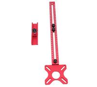 Greensen Router Milling Groove Bracket, Adjustable Router Circle Cutting Jig Aluminum Alloy Woodworking Tool with Dual Scales for Precision Cutting Engraving Round Grooves