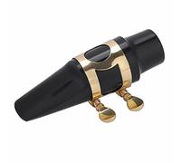 Greensen Saxophone Mouthpiece, ABS Sax Accessory Saxophone Gear Sax Tool with Cap Metal Buckle Reed 2 Pads for Tenor Alto Musical Instruments