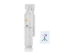 Greensen Selfie Stick Tripod, 3 in 1 Extendable Stainless Steel Phone Tripod Stand with Detachable Remote, for Android Smartphones Video Recording Live Streaming (White)