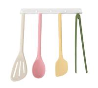 Greensen Silicone Kitchen Utensil Set, Cooking Tools High Temp Safe Spatula Spoon Food Tongs with Storage Rack for Non Stick Pans Flipping Serving Stirring