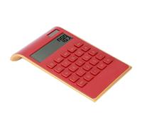 Greensen Solar Calculator Solar Powered Calculator Energy with Tilted LCD Display Dual Power Options for Office Home School Use (Red)
