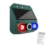 Greensen Solar Motion Sensor Alarm with 129dB Siren and Strobe Light (1PC)