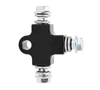 Greensen Tee Adapter 3 Way Hose Connector Universal Steel Motorcycle Oil Line Modification with Resistance for Most Brake Systems (B (Black tee with Screws))