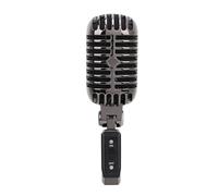 Greensen Vintage Dynamic Vocal Microphone, Cardioid Zinc Alloy Moving Coil Mic with Acoustic Shield Mount, for Stage Performance Recording Studio