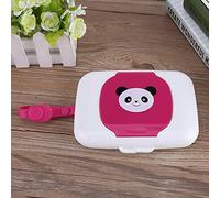 Greensen Wet Baby Cleaning Box Comfortable Open Design Fabric Design for Onthgo (Rose Red Panda)