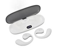 Greensen Wireless Bluetooth 5.4 Earbuds, Open Ear Headphones with LED Display Case 42H Playtime for Sports Running Workout (White)