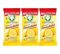 Greenshield 70 Large Antibacterial Household Surface Cleaning Wipes (Yellow Packs) (Pack Of 3)