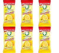 Greenshield 70 Large Antibacterial Household Surface Cleaning Wipes (Yellow Packs) (Pack Of 6)