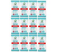 GreenShield Anti-Viral Handy Wipes 15's Kills 99.9% of Bacteria (12 Pack)