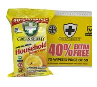 Greenshield Antibac Household Surface Wipes Box,70 Wipes