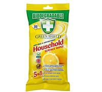 GreenShield Biodegradable Antiviral and Anti-Bacterial Surface Wipes for Home, 50 Wipes
