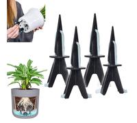 GreenShip 4-Pack Patented Self-Watering Spikes - DIY Plant Watering System for Indoor Plants, Fits Grower Pots, Reuse Containers, Automatic Self-Watering Stakes (Small)
