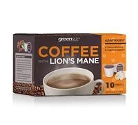 GREENSIDE | Coffee with Lion's Mane | Single Serve Cups for Enhanced Focus & Memory | Premium Brain Boosting Blend | 10 Cups | 10g Each | Natural Energy & Cognitive Support