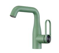 GreenSingleHandleBathroomFaucetKitchenSinkMixerTapHot&ColdBasinFaucetforCommercialRVLavatory-DurableStylish&EasytoInstall