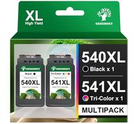 GREENSKY 540XL 541XL Compatible for Canon 540 and 541 Ink Cartridges XL for Canon TS5150 Ink Cartridges for PIXMA MG3650s MG3650 MG3600 MG3550 MG3500 TS5151 TS5100 PG540 Black CL541 Colour Twin Pack