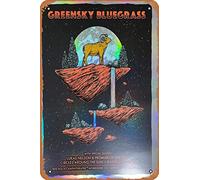 Greensky Bluegrass - 2021 poster Morrison, CO Red Rocks FOIL Retro Metal Tin Vintage Sign 12 X 8 Inch Wall Decor