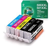 GREENSKY PGI 580 CLI 581 XXL PGI 580XXL CLI 581XXL Compatible ink cartridges for Canon 580 581 ink cartridges for PIXMA TS8350 for PIXMA TS6350 for canon TS705 ts6150 ts6151 ts6250 ts6251(5 Pack)