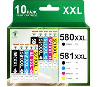 GREENSKY PGI-580XXL CLI-581XXL Compatible Ink Cartridges Replacement for Canon 580 & 581 ink cartridges for Pixma TS705 TS6350 TS700 TS705 TS705A TR8550 TR7550 TS8350 TS8351 TS6150 TS6151 (10-Pack)