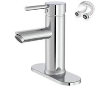 Greenspring Mono Bathroom Sink Tap Cloakroom Washroom Single Lever Tap Monobloc Basin Mixer Tap,Chrome Finished