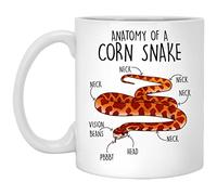 GreenStar Gifts Corn Snake Coffee Mug, 11oz, Ceramic, Modern, Funny, Reusable, Microwave Safe, 11 ounces