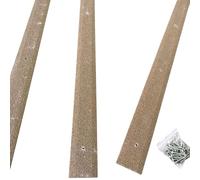 GreenTec Anti Slip Decking Strips 600mm - 10 Pack | Non Slip GRP Deck Step Covers for Garden, Patio, Balcony & Outdoor Wooden Boards (Brown)