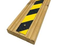 GreenTec GRP Anti Slip Decking Strip - Heavy Duty Non Slip Safety Tread for Decking, Outdoor Steps, Stairs & Ramps - Multiple Sizes & Colours (1, Hazard, 1200mm x 50mm x 3mm)