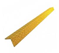 GreenTec Heavy Duty GRP Anti-Slip Stair Nosing 55mm x 55mm | Fibreglass Step Edge Trim for Timber, Concrete & Metal Stairs | Industrial Non-Slip Stair Tread Nosing (1, Yellow, 1000mm)