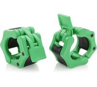 Greententljs Olympic Barbell Weight Clamps 2 Inch Clips Quick Release Locking 2" Pro Olympic Bars Deadlifts Weights Plates for Squats Weightlifting Fitness Body-Solid (Green)