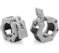 Greententljs Olympic Barbell Weight Clamps 2 Inch Clips Quick Release Locking 2" Pro Olympic Bars Deadlifts Weights Plates for Squats Weightlifting Fitness Body-Solid (Gray)