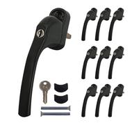greenteQ Alpha TBT Locking Tilt & Turn Window Handle (x10) - Anth Grey